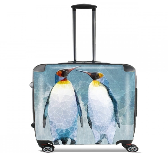  penguin love for Wheeled bag cabin luggage suitcase trolley 17" laptop