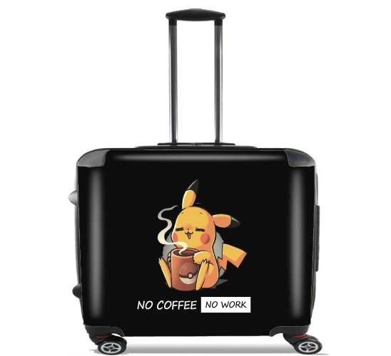  Pikachu Coffee Addict for Wheeled bag cabin luggage suitcase trolley 17" laptop