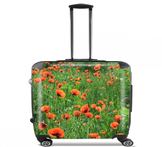  POPPY FIELD for Wheeled bag cabin luggage suitcase trolley 17" laptop