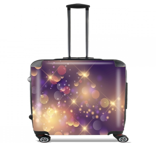  Purple Sparkles for Wheeled bag cabin luggage suitcase trolley 17" laptop