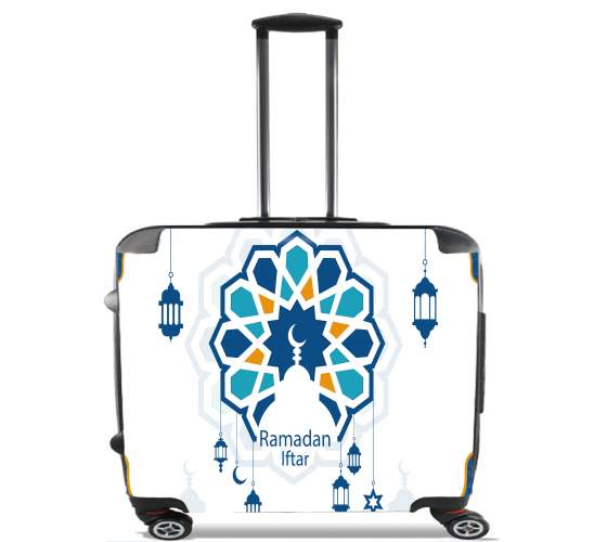  Ramadan Kareem Blue for Wheeled bag cabin luggage suitcase trolley 17" laptop