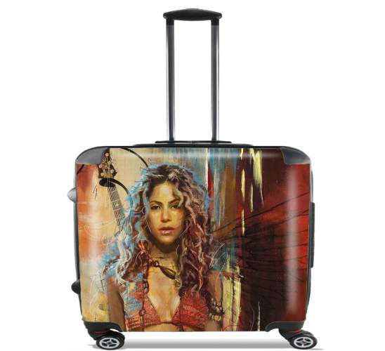  Shakira Painting for Wheeled bag cabin luggage suitcase trolley 17" laptop