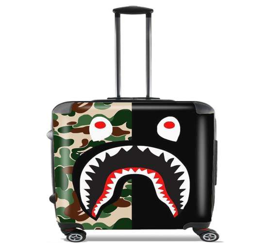  Shark Bape Camo Military Bicolor for Wheeled bag cabin luggage suitcase trolley 17" laptop