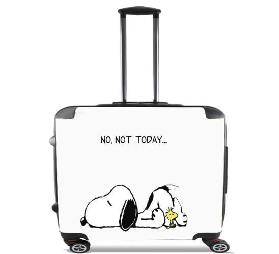  Snoopy No Not Today for Wheeled bag cabin luggage suitcase trolley 17" laptop