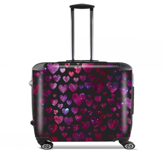  Space Hearts for Wheeled bag cabin luggage suitcase trolley 17" laptop
