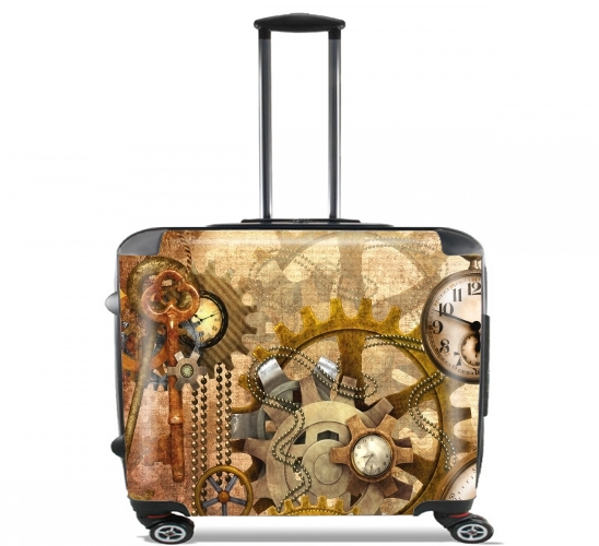  steampunk for Wheeled bag cabin luggage suitcase trolley 17" laptop