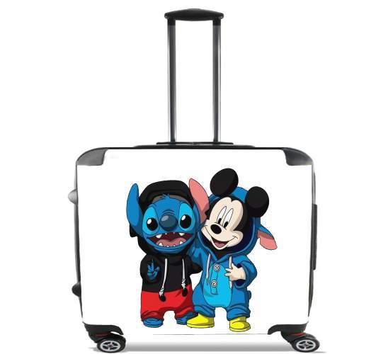  Stitch x The mouse for Wheeled bag cabin luggage suitcase trolley 17" laptop