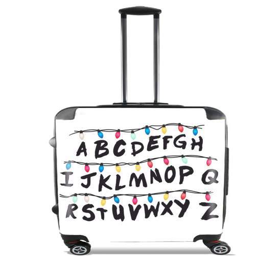  Stranger Things Lampion Alphabet Inspiration for Wheeled bag cabin luggage suitcase trolley 17" laptop