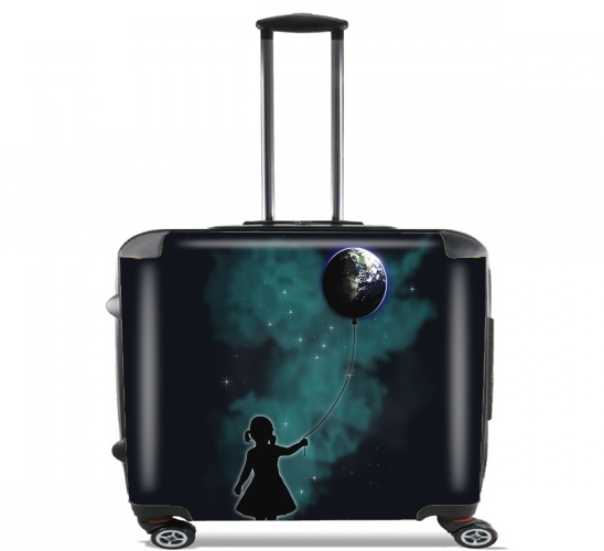  The Girl That Hold The World for Wheeled bag cabin luggage suitcase trolley 17" laptop
