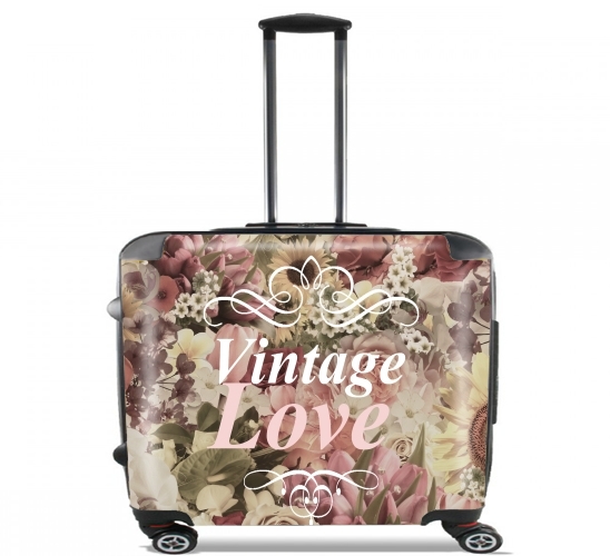  Vintage Love for Wheeled bag cabin luggage suitcase trolley 17" laptop