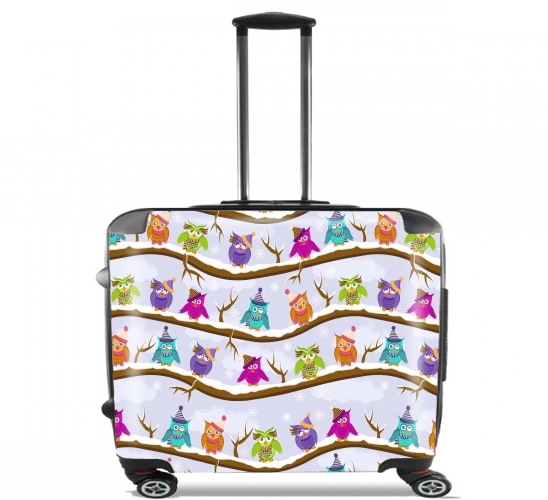  winter owls for Wheeled bag cabin luggage suitcase trolley 17" laptop