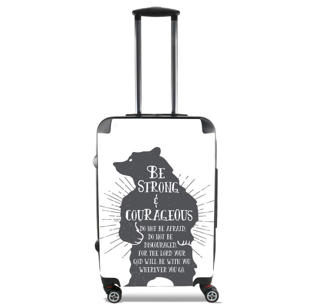  Be Strong and courageous Joshua 1v9 Bear for Lightweight Hand Luggage Bag - Cabin Baggage