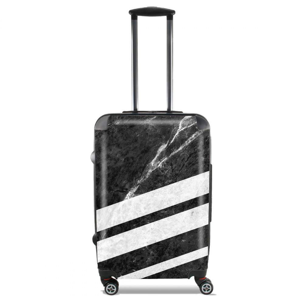  Black Striped Marble for Lightweight Hand Luggage Bag - Cabin Baggage