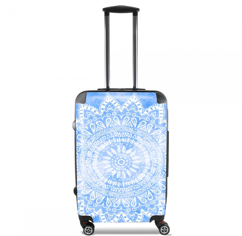  Bohemian Flower Mandala in Blue for Lightweight Hand Luggage Bag - Cabin Baggage