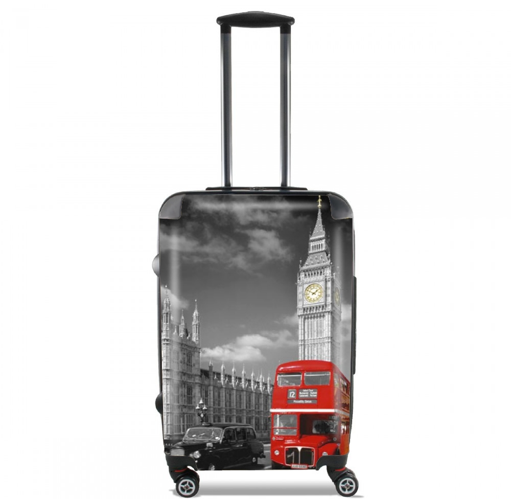  Red bus of London with Big Ben for Lightweight Hand Luggage Bag - Cabin Baggage
