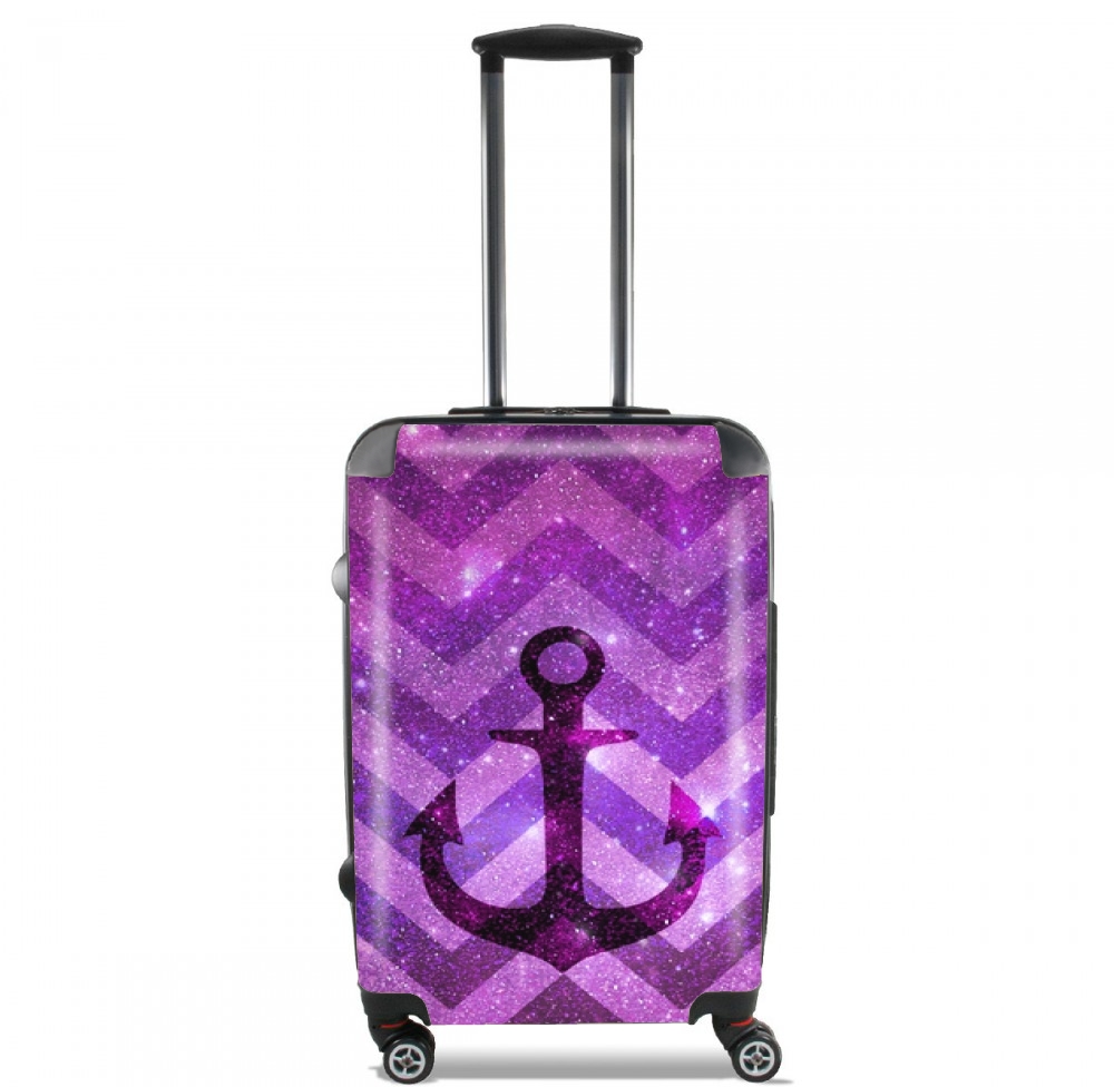  Anchor Chevron Purple for Lightweight Hand Luggage Bag - Cabin Baggage