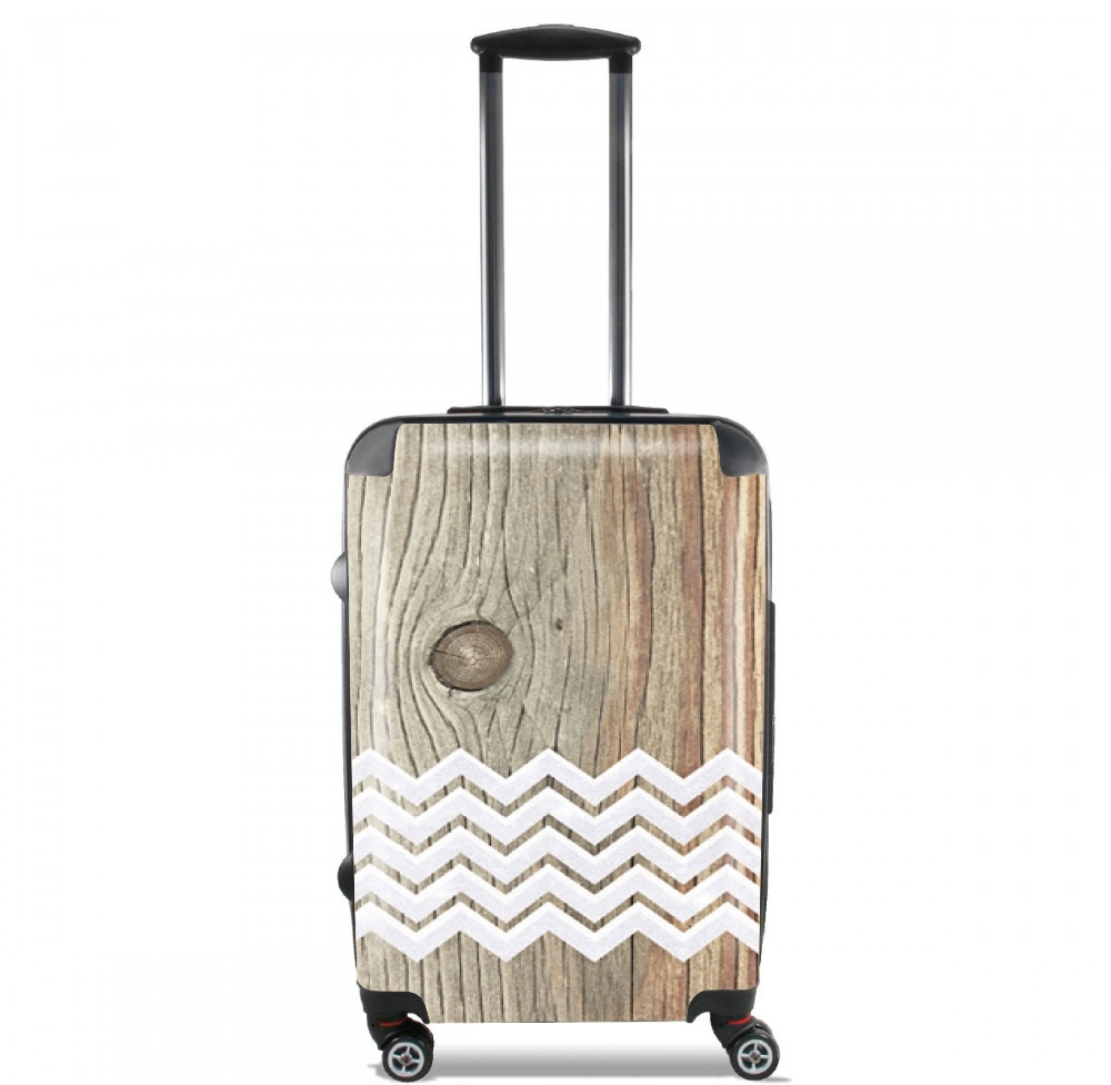  Chevron on wood for Lightweight Hand Luggage Bag - Cabin Baggage