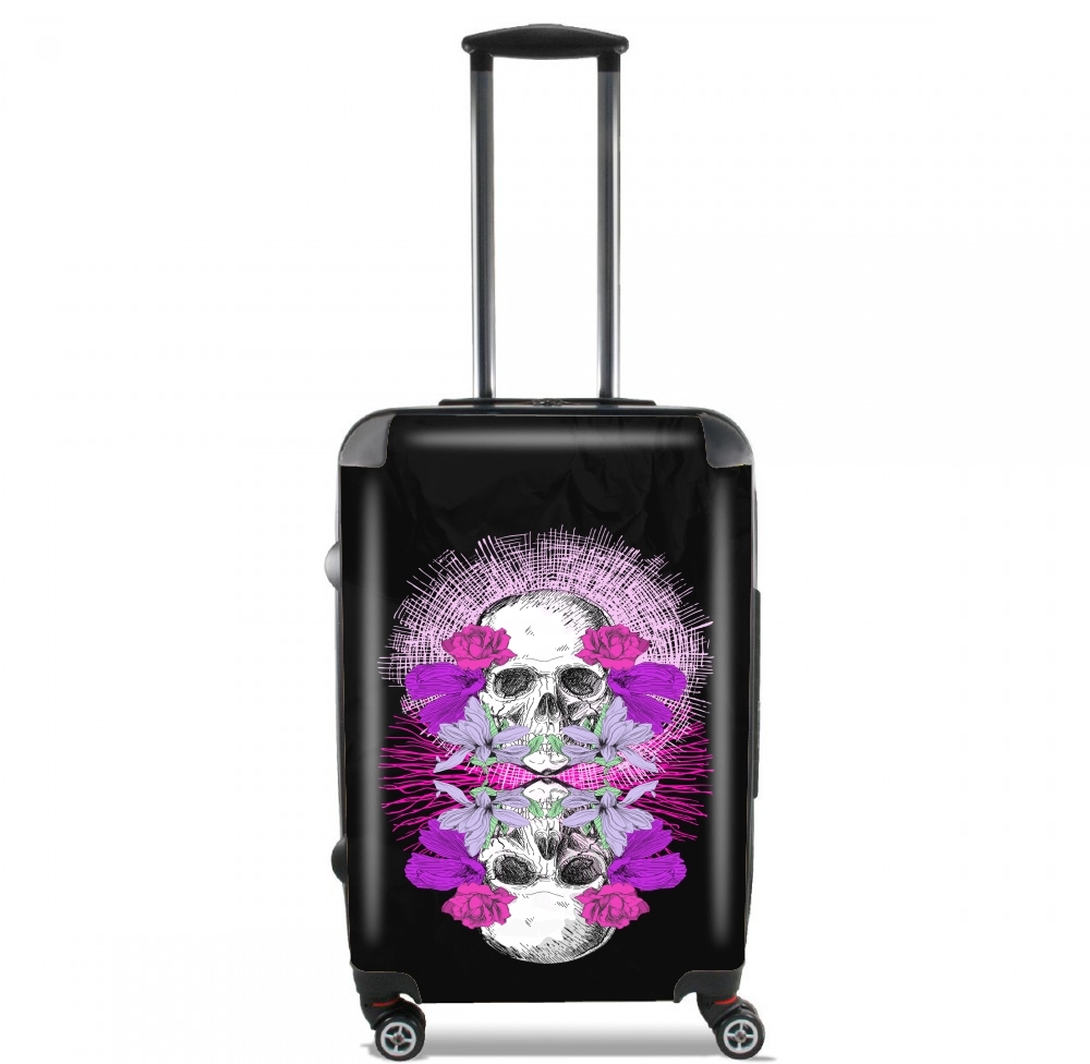  Flowers Skull for Lightweight Hand Luggage Bag - Cabin Baggage