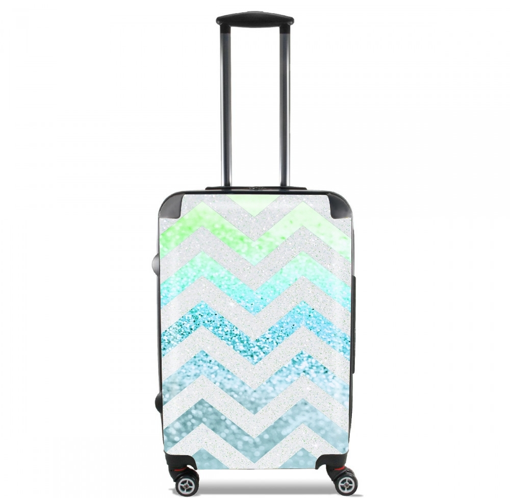 FUNKY CHEVRON BLUE for Lightweight Hand Luggage Bag - Cabin Baggage