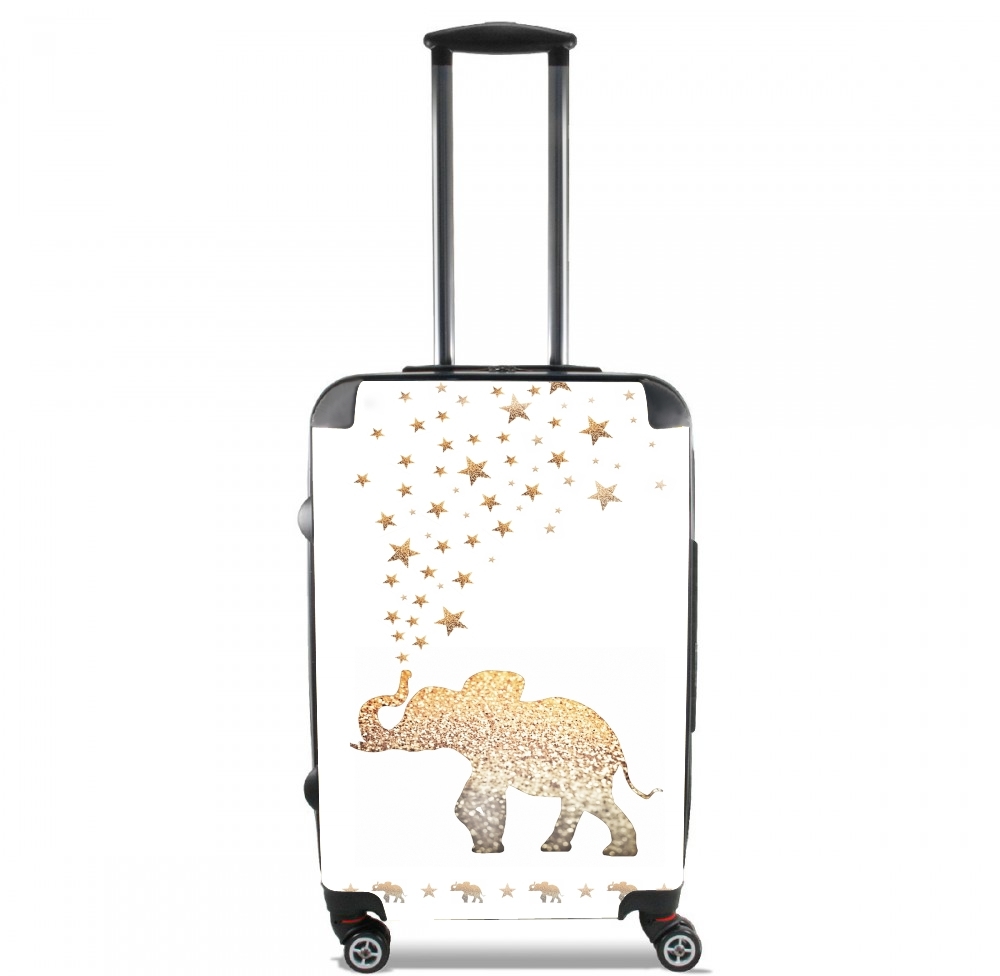  Gatsby Gold Glitter Elephant for Lightweight Hand Luggage Bag - Cabin Baggage