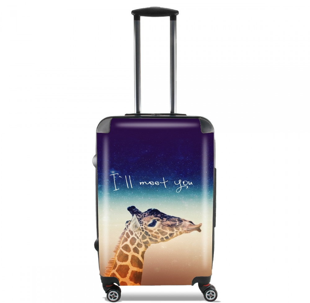  Giraffe Love - Left for Lightweight Hand Luggage Bag - Cabin Baggage