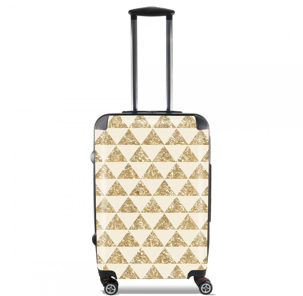  Glitter Triangles in Gold for Lightweight Hand Luggage Bag - Cabin Baggage