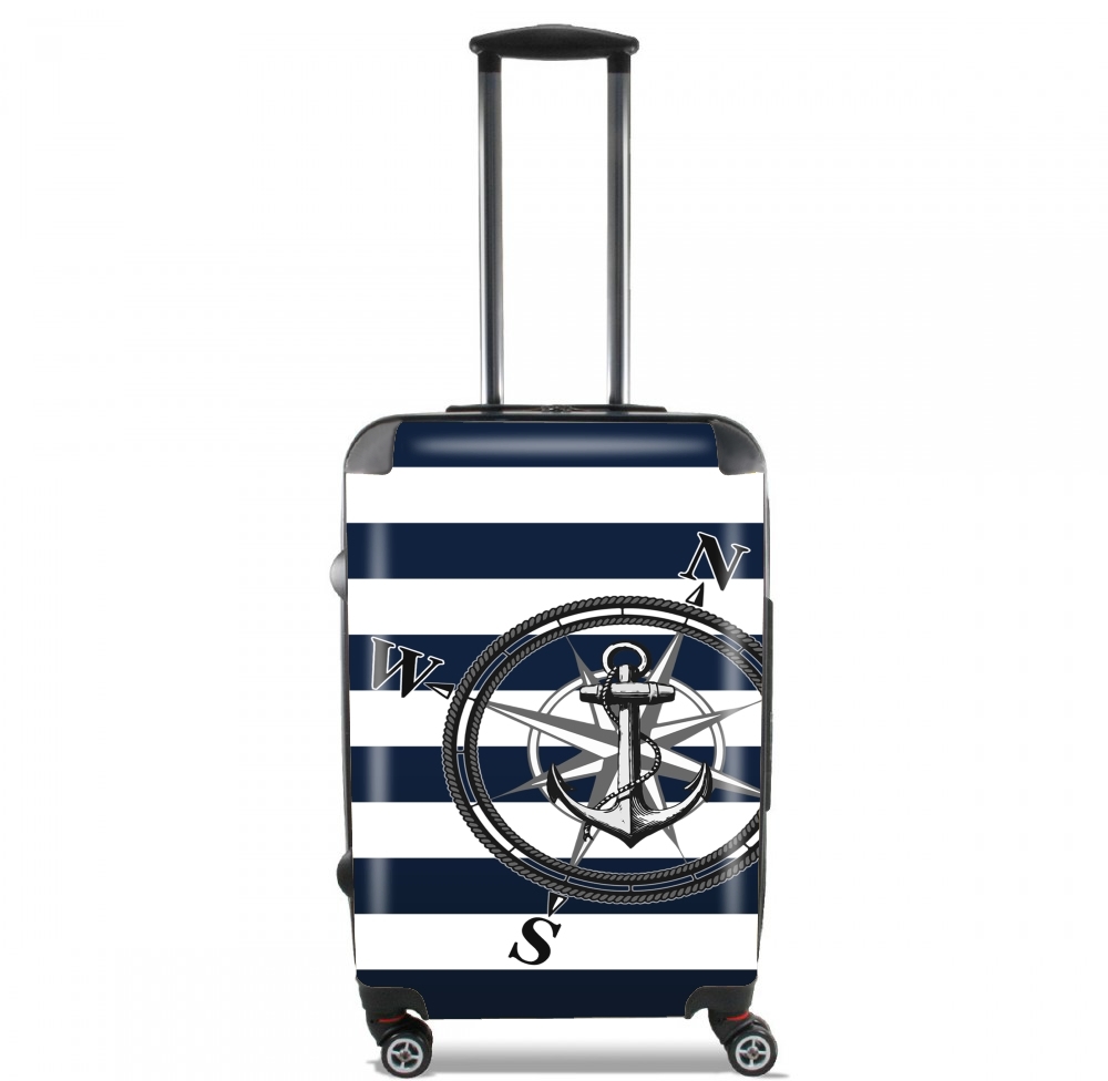  Navy Striped Nautica for Lightweight Hand Luggage Bag - Cabin Baggage