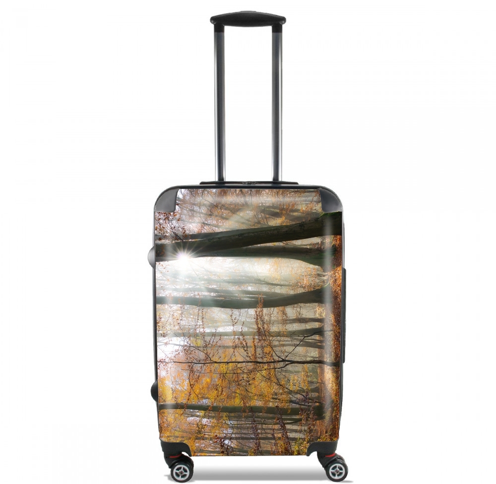  Sun rays in a mystic misty forest for Lightweight Hand Luggage Bag - Cabin Baggage