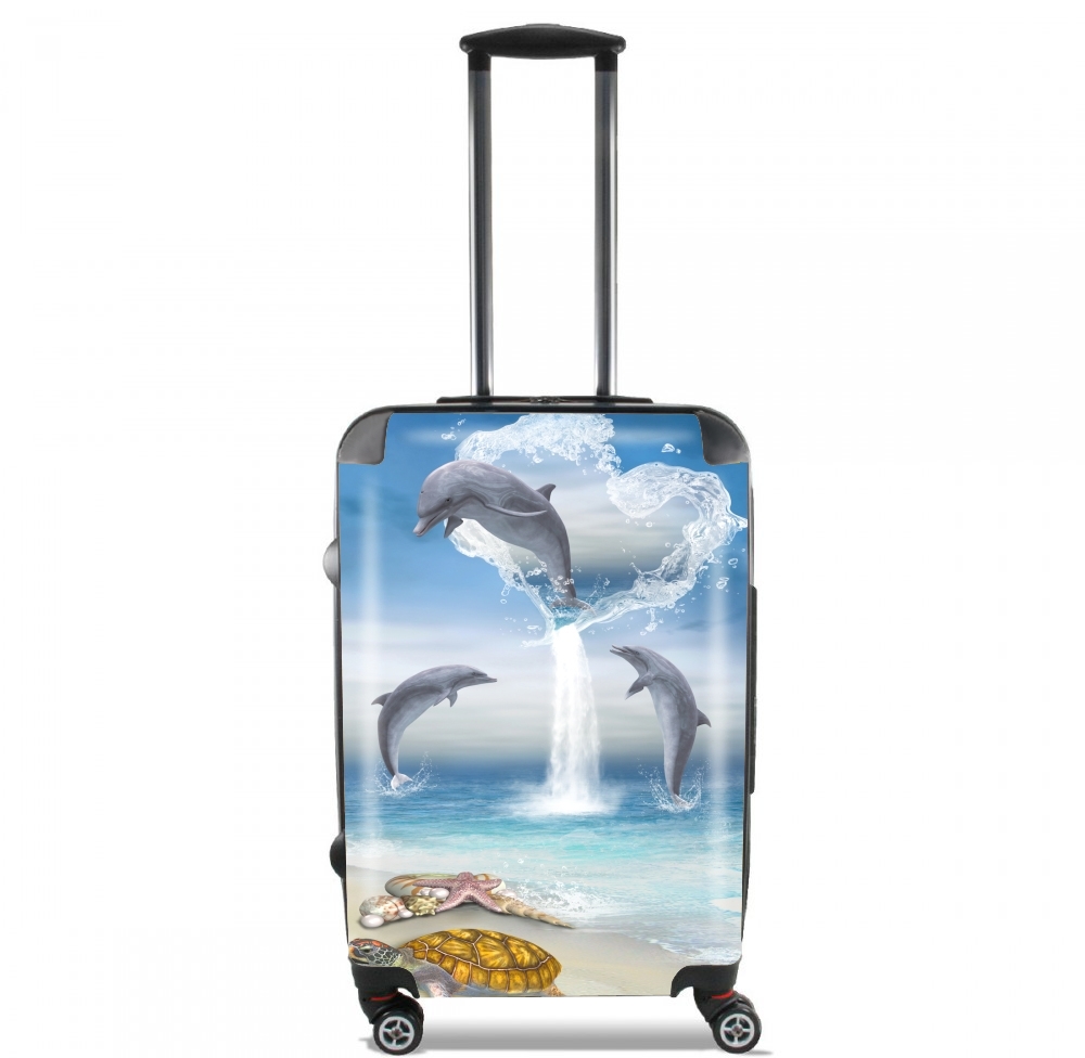  The Heart Of The Dolphins for Lightweight Hand Luggage Bag - Cabin Baggage