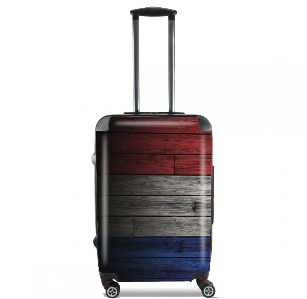  Wooden French Flag for Lightweight Hand Luggage Bag - Cabin Baggage