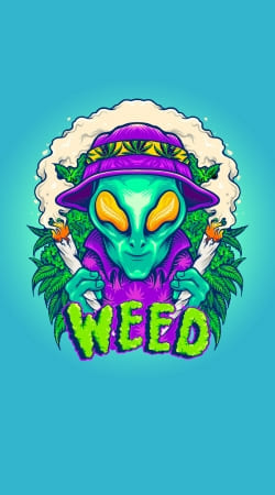 cover Alien smoking cannabis cbd