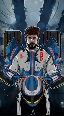 cover Alonso mechformer  racing driver 