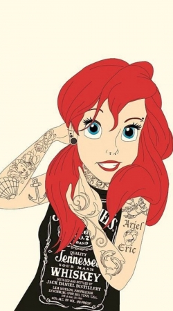 cover Ariel tattoo Jack Daniels
