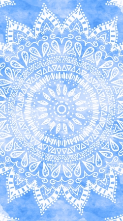 cover Bohemian Flower Mandala in Blue