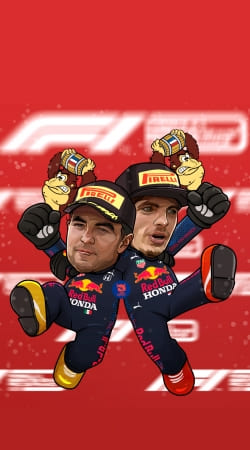 cover Checo Perez And Max Verstappen