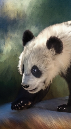 cover Cute panda bear baby