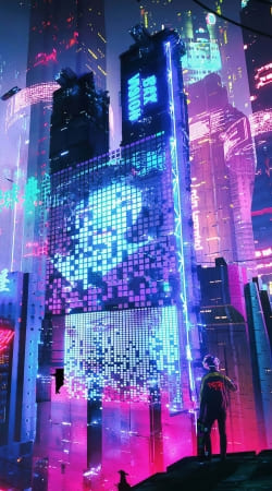 cover Cyberpunk city night art