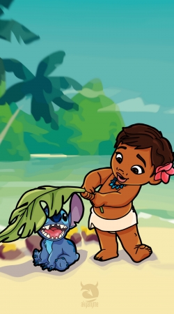 cover Disney Hangover Moana and Stich