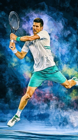 cover Djokovic Painting art