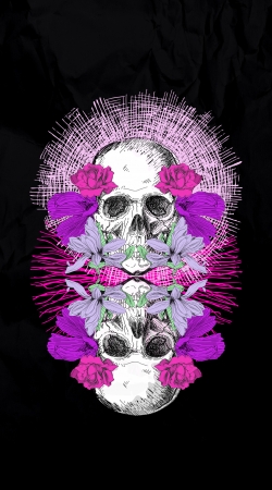 cover Flowers Skull