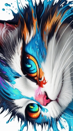cover Eyes Cat Watercolor