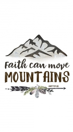 cover Faith can move montains Matt 17v20 Bible Blessed Art