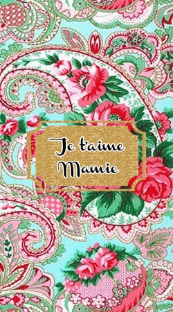 cover Floral Old Tissue - Je t'aime Mamie