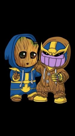 cover Groot x Thanos