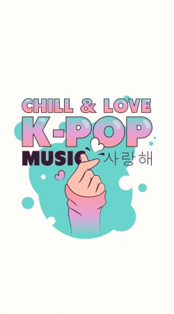 cover Hand Drawn Finger Heart Chill Love Music Kpop