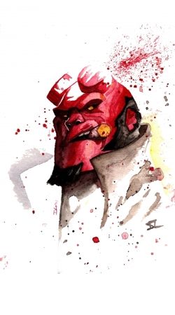 cover Hellboy Watercolor Art