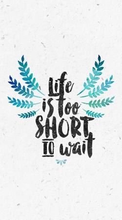 cover Life's too short to wait