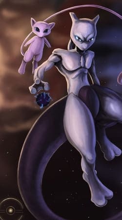 cover Mew And Mewtwo Fanart