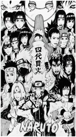 cover Naruto Black And White Art