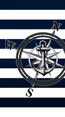 cover Navy Striped Nautica